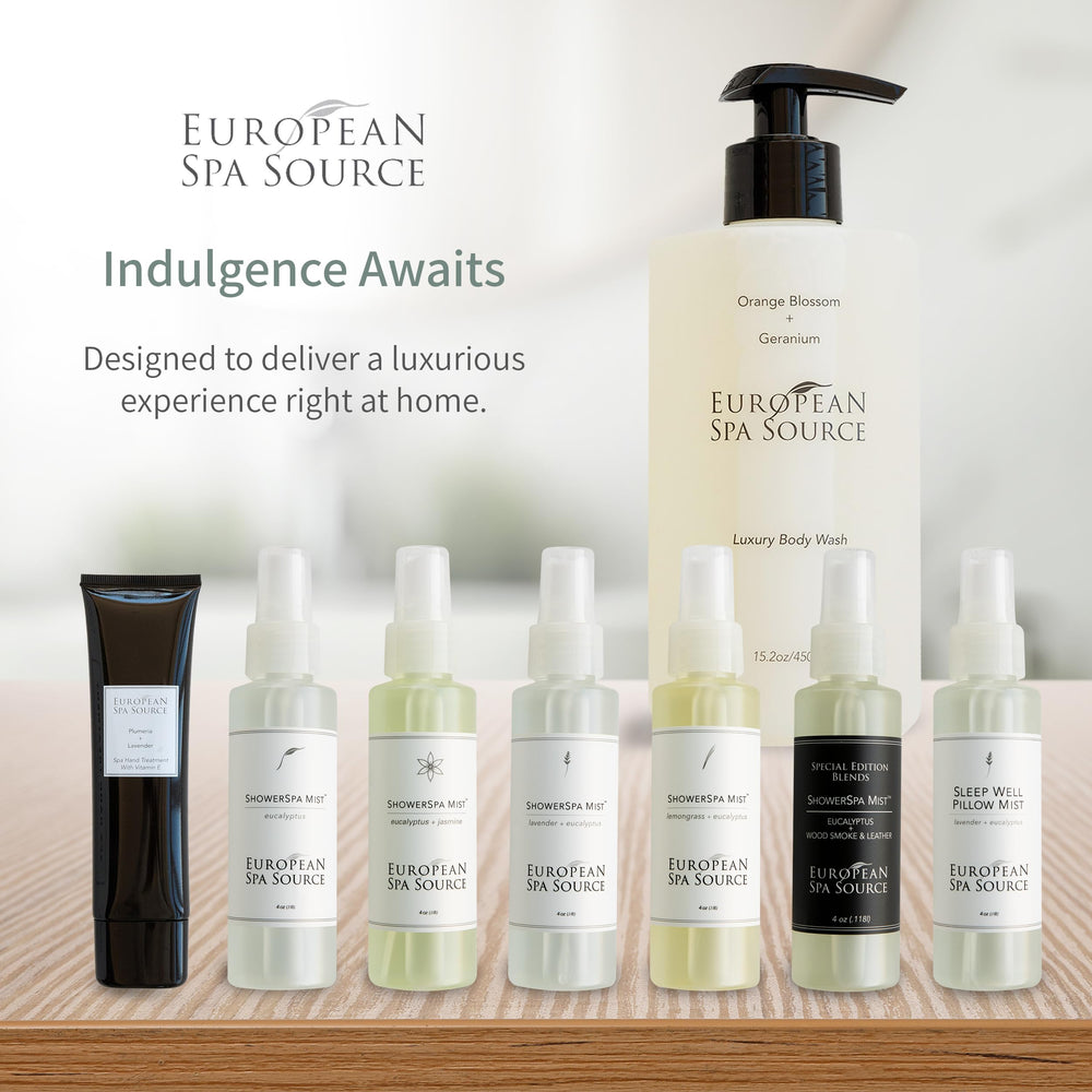 European Spa Source At home spa experience with steam room inspired spray