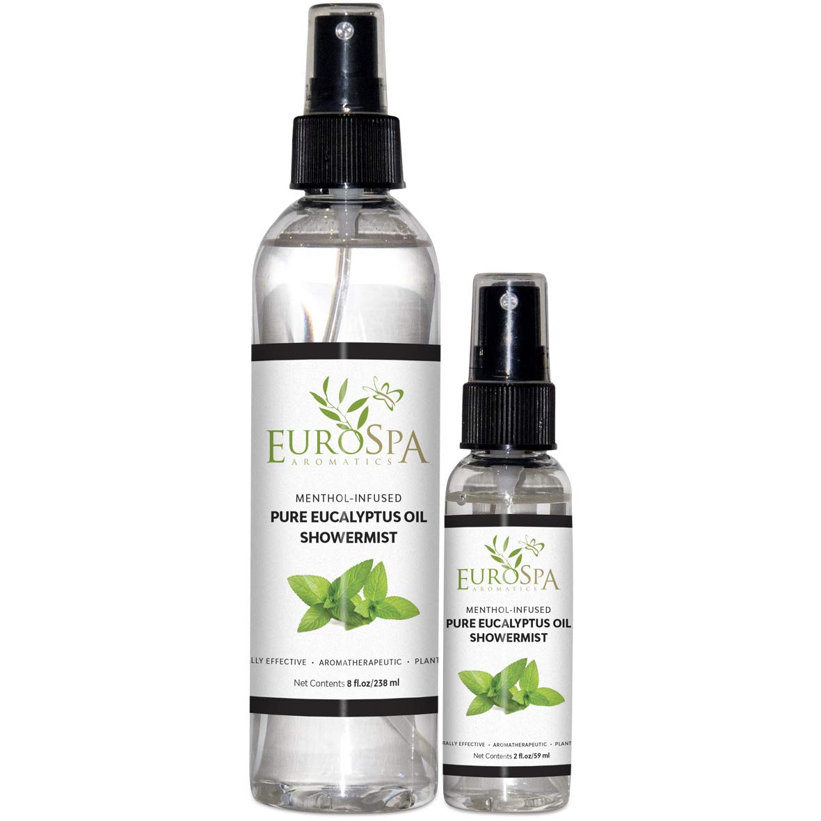EuroSpa Aromatics Pure Eucalyptus ShowerMist 8oz bottle delivers spa-like aromatherapy at home