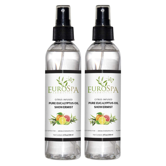 EuroSpa Aromatics pure eucalyptus oil showermist bottle pour for spa-like shower aromatherapy