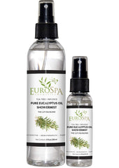 EuroSpa Aromatics Pure Eucalyptus Oil ShowerMist 8oz bottle for refreshing showers and breathing ease