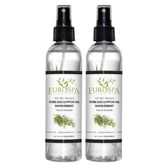 EuroSpa Aromatics pure eucalyptus showermist bottle for spa-like aroma in the shower.