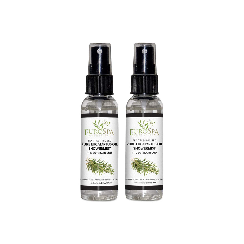 EuroSpa Aromatics ShowerMist bottle front with pure eucalyptus aroma for spa-like refresh