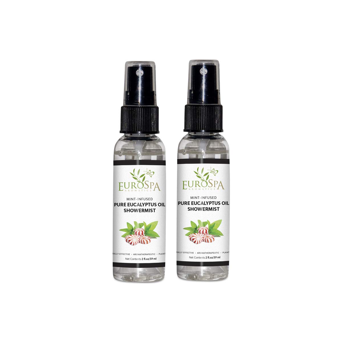 EuroSpa Aromatics pure eucalyptus oil ShowerMist bottle for at-home spa aroma