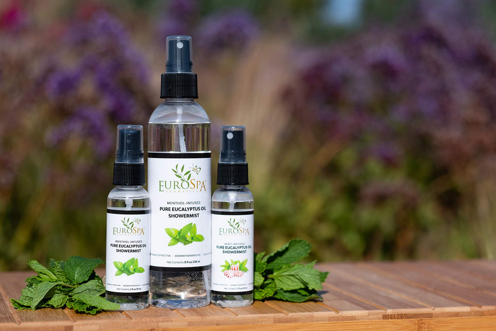 EuroSpa Aromatics shower mist bathroom aroma, offering a calming, invigorating aromatherapy moment.