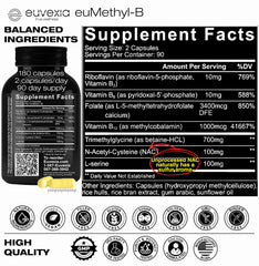 90-day supply packaging shown for long-term daily methylated B use.
