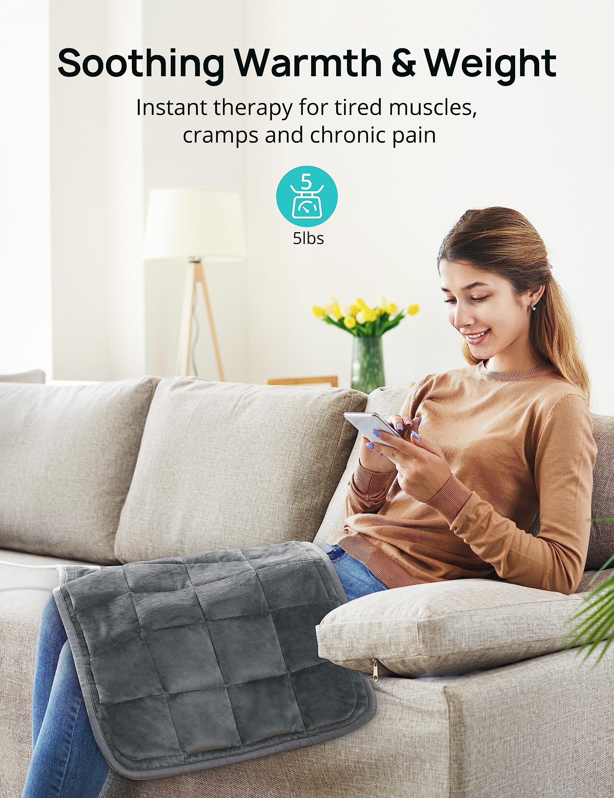 Evajoy microplush king-size pad offers soft touch during use.