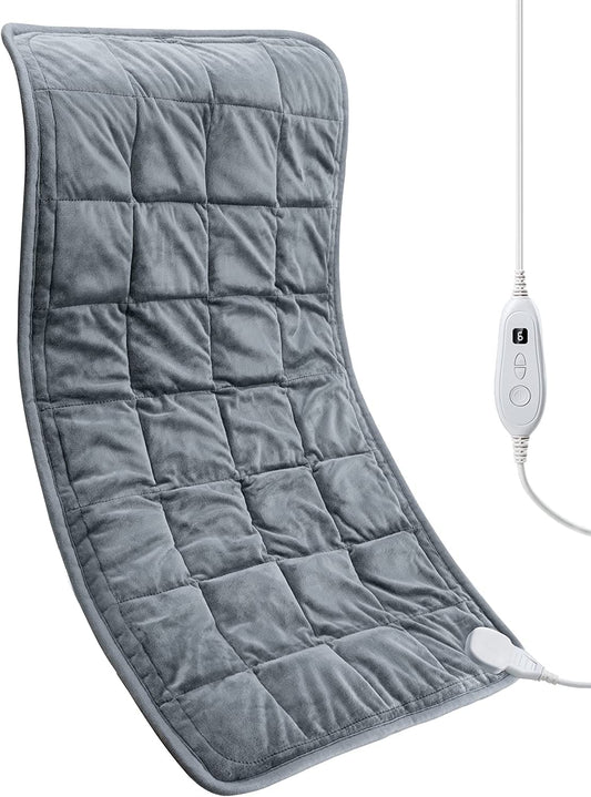 Evajoy weighted heating pad 17x33 cover for broad back warmth.