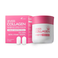 Ever Collagen Time bottle closeup for daily skin support.