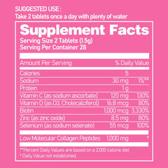 Ever Collagen Time glass with tablets illustrating simple daily ritual.