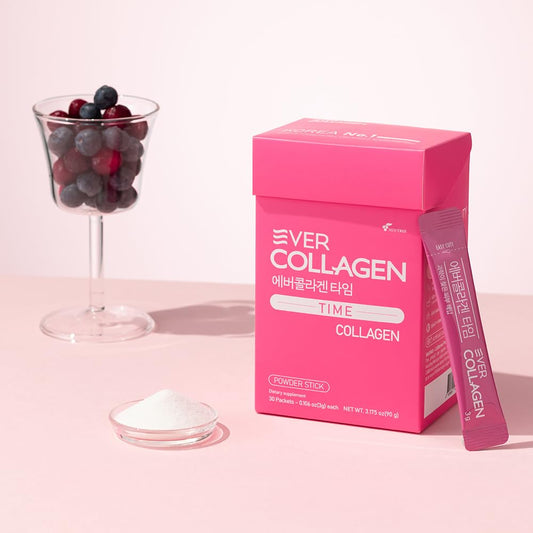 Ever Collagen Time NewTree travel pack offers portable collagen for a daily routine.