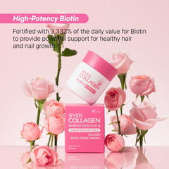 Ever Collagen Time tablet texture detail highlighting low molecular collagen.