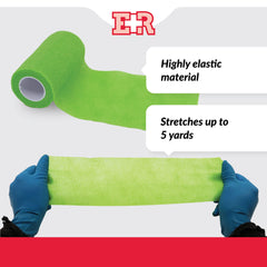 Ever Ready bandage wrapped on arm close-up showing breathable fabric