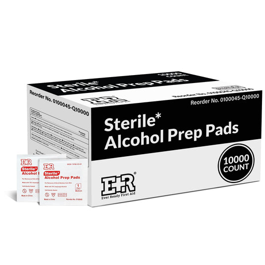 Ever Ready First Aid pad with 70% IPA for quick wound cleaning