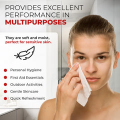 Quick-dry BZK wipes leave skin smooth with easy disposal after use.