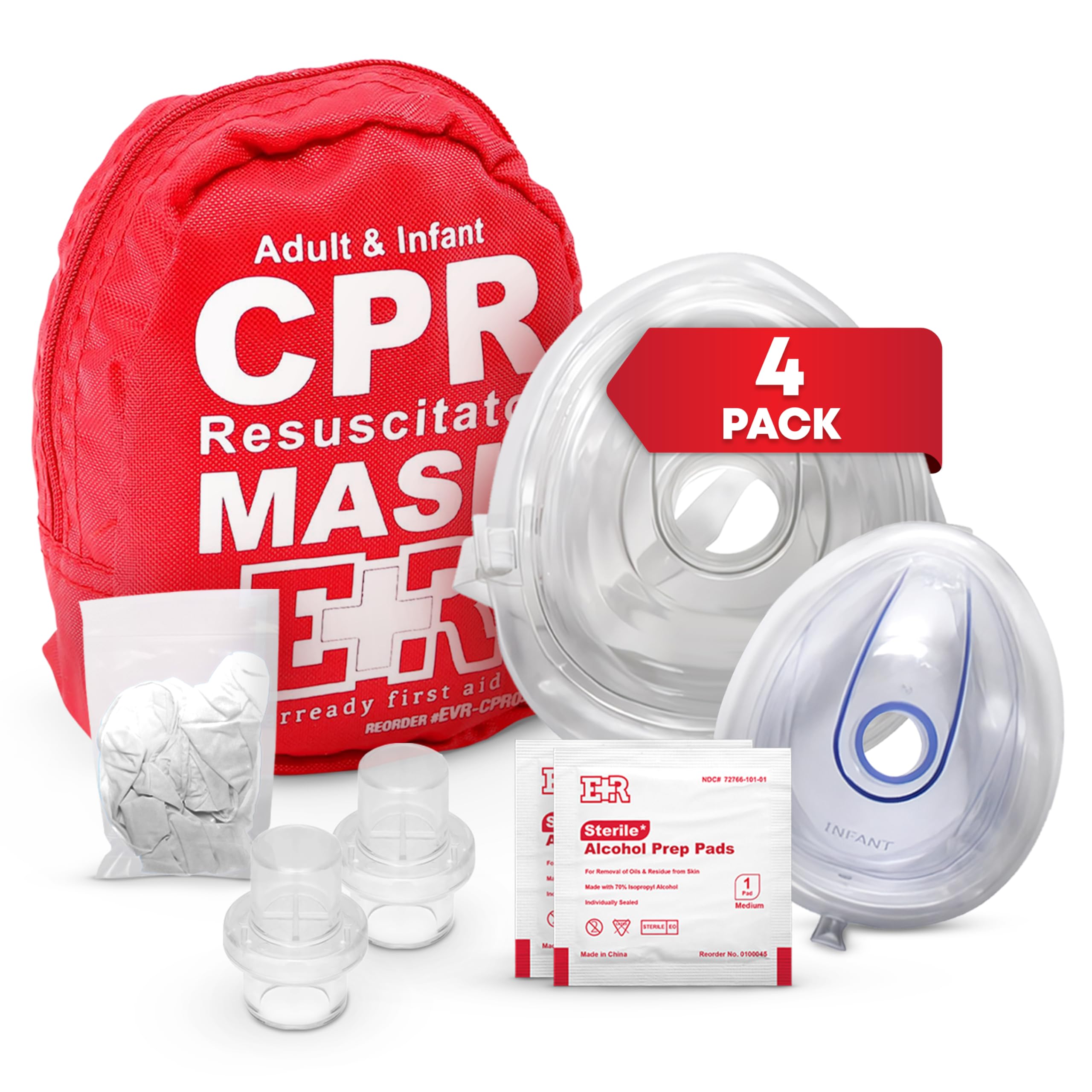 Ever Ready First Aid CPR mask set front view for quick access in emergencies
