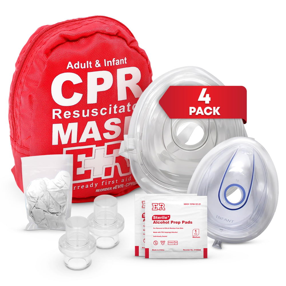 Ever Ready First Aid CPR mask set front view for quick access in emergencies