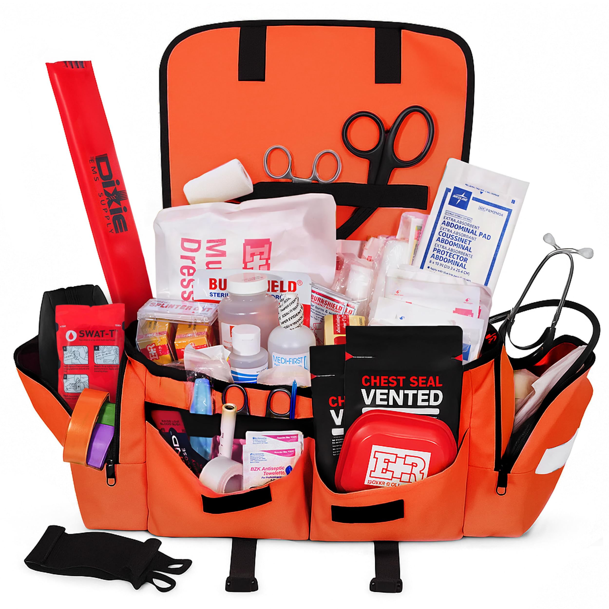 Ever Ready First Aid trauma bag front view for quick access in emergencies.
