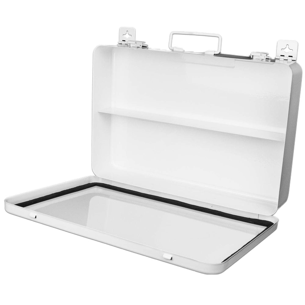 Ever Ready First Aid metal case No.36 closed-front for compact storage.