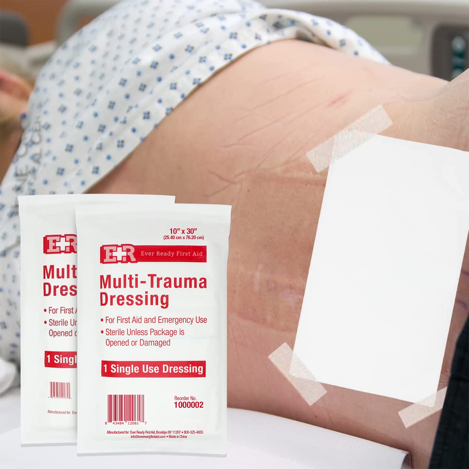 Sterile packaged Ever Ready dressing ready for safe wound care