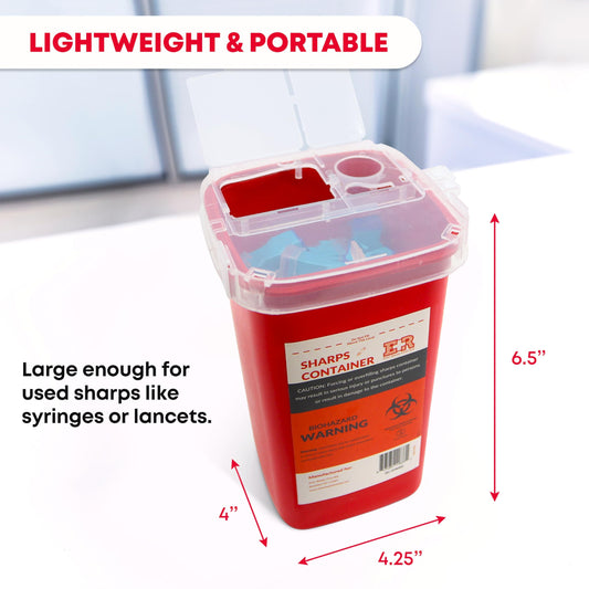 Ever Ready Sharps Split Lid provides leak-proof disposal and easy access
