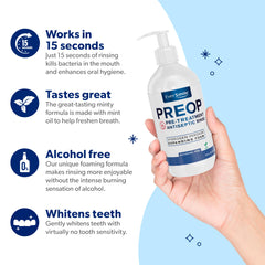 EverSmile PreOp foam close-up showing rich cleansing action.