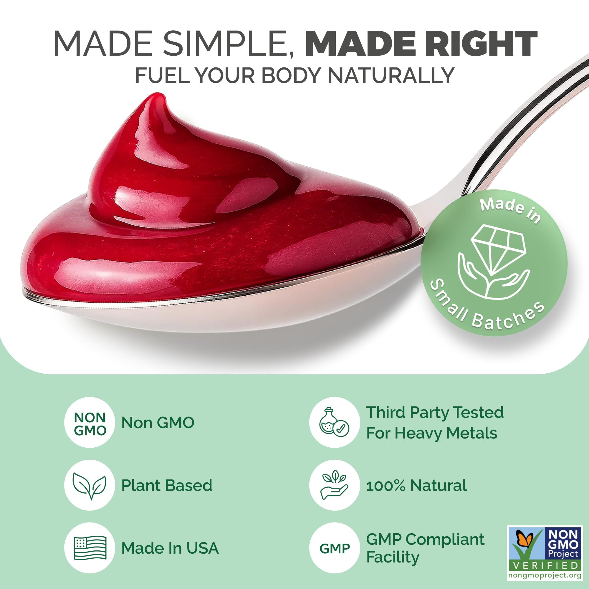 Gel added to a smoothie for extra nutrients