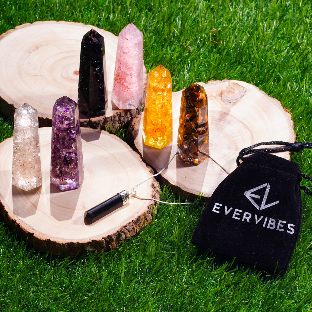 Ever Vibes black tourmaline wand helps clear negativity during reflection
