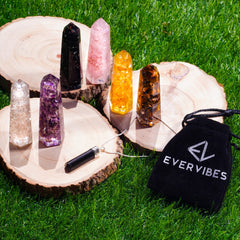 Ever Vibes black tourmaline wand helps clear negativity during reflection