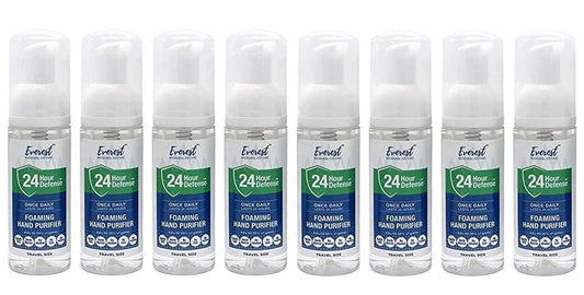 Everest Microbial Defense bottle front view showing fragrance-free sanitizer for gentle daily use