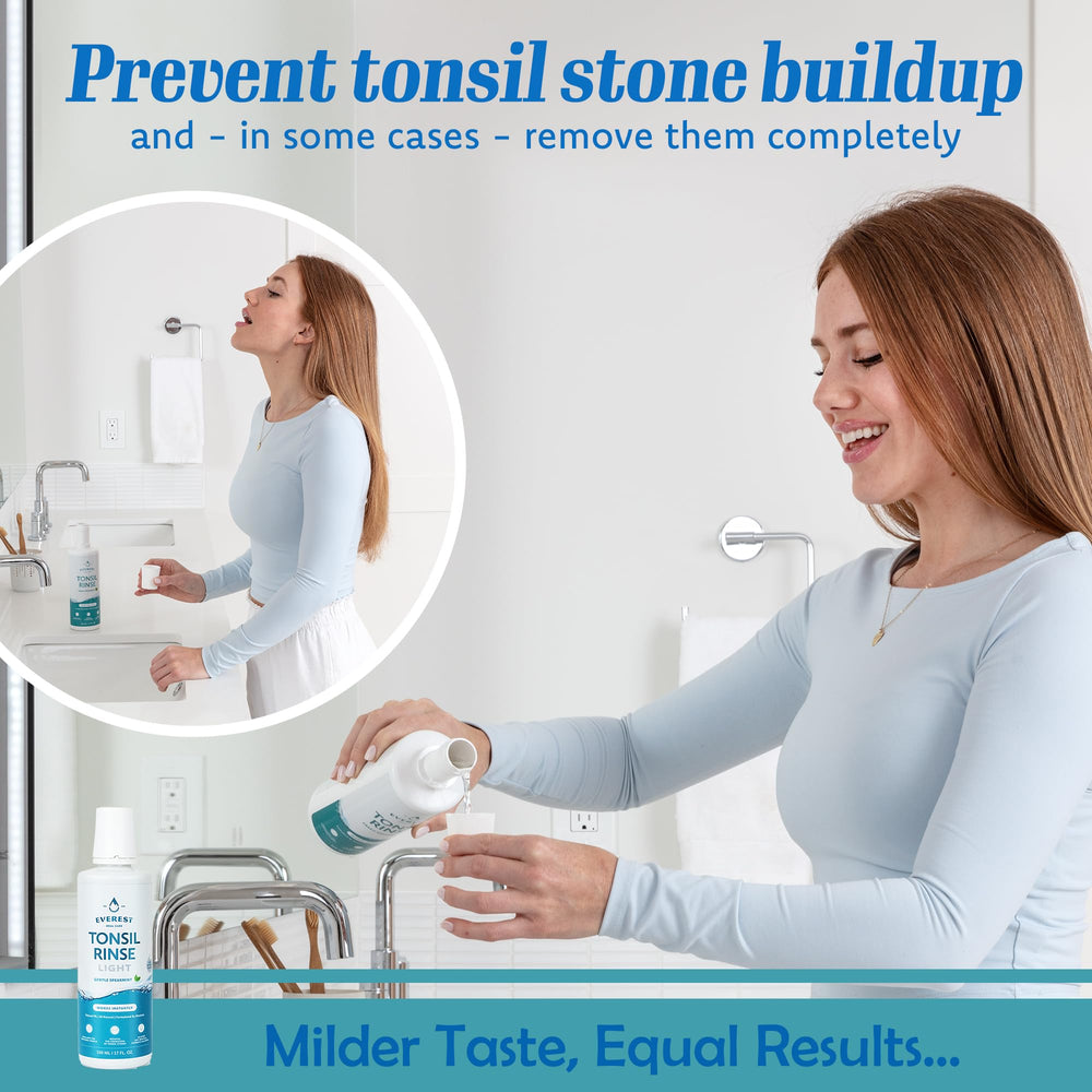Everest Mouth Wash dosage cup shows easy measured amounts for daily use