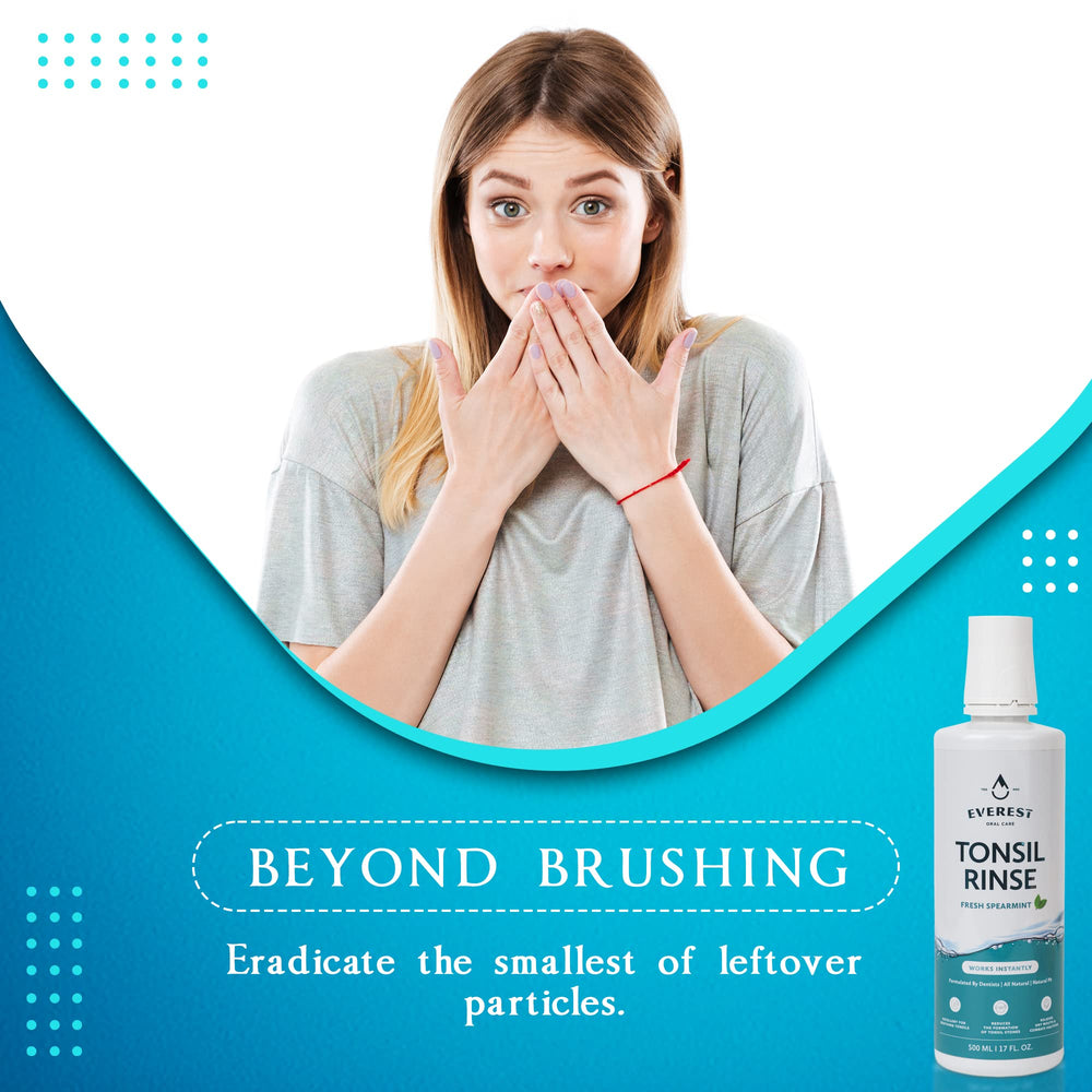 Everest Mouth Wash no-alcohol emblem visible on bottle.