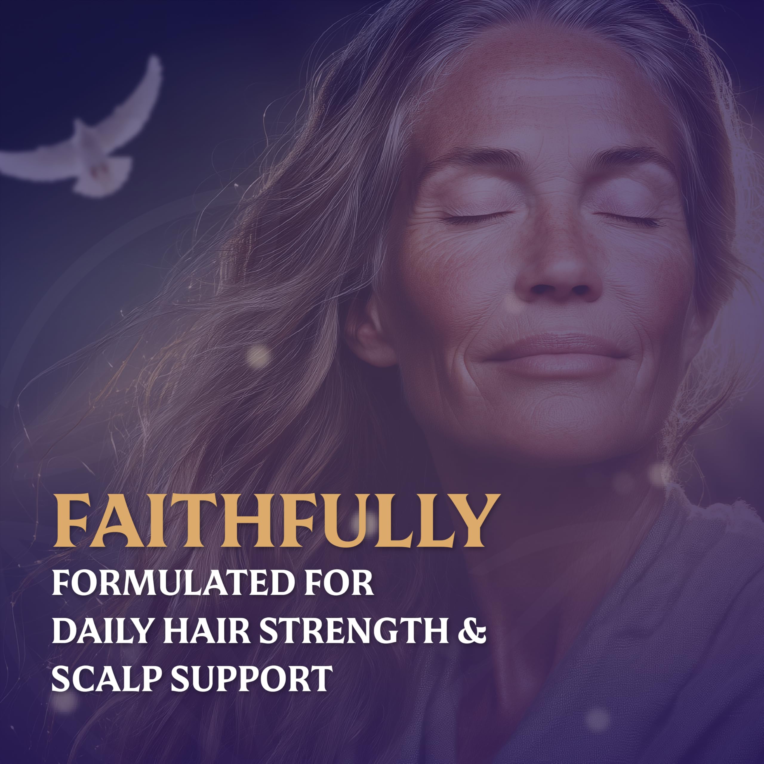 EVERFAITH Hair Formula Plus capsule bottle with clear label and supplement facts.