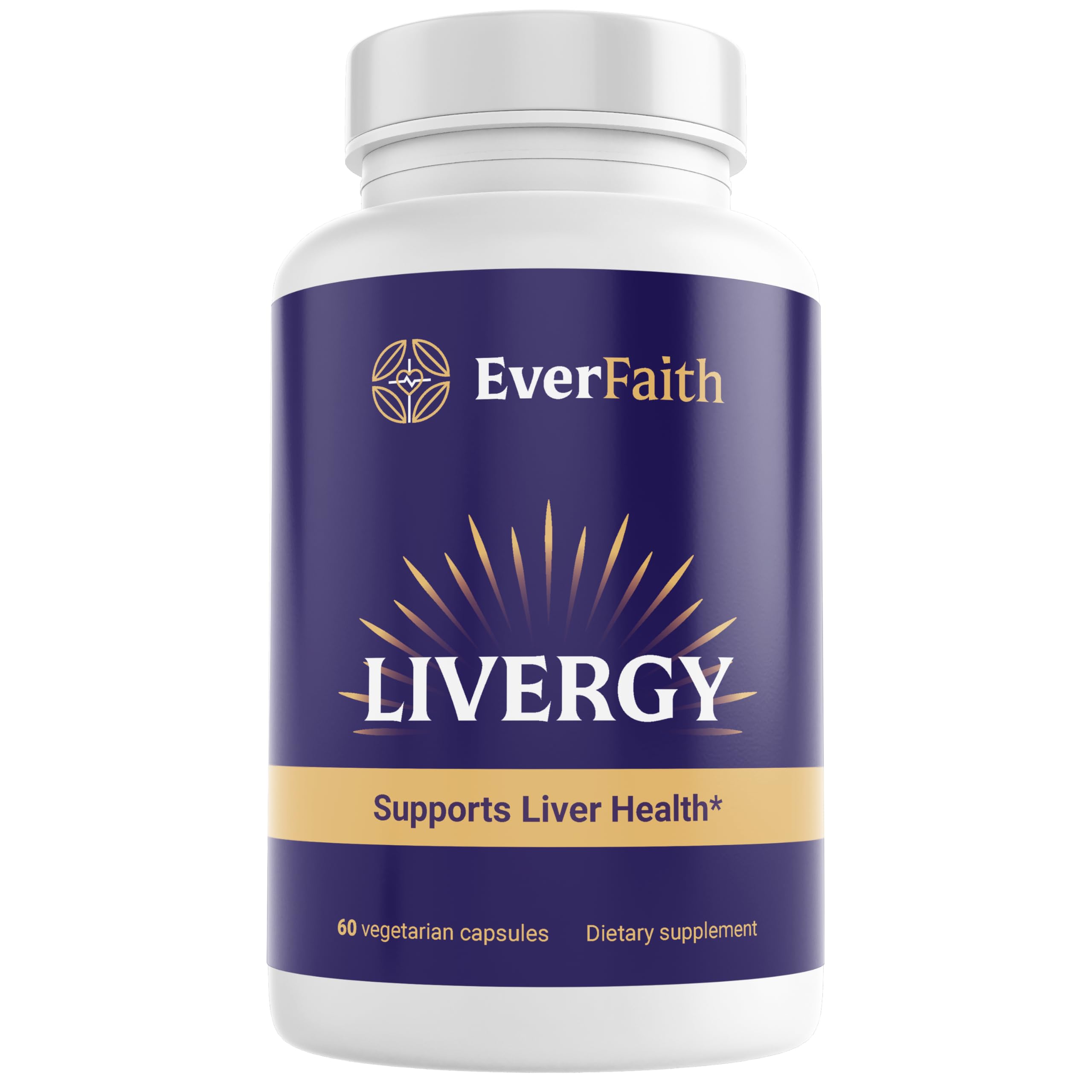 EVERFAITH Livergy bottle front conveys a clean, reliable liver support supplement.