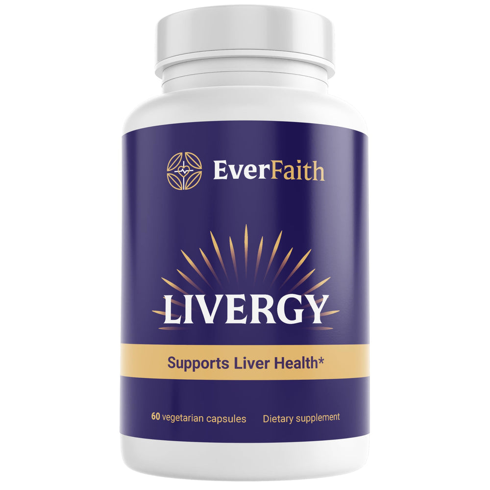 EVERFAITH Livergy bottle front conveys a clean, reliable liver support supplement.