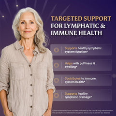 Everfaith LymphaFlo label shot highlighting Bromelain and herbal blend for wellness.