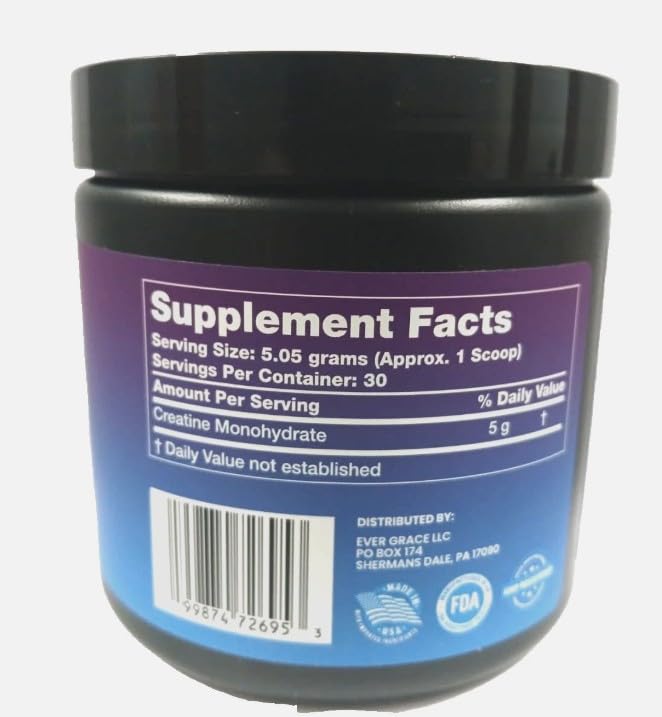 Close-up of EverGrace label highlighting dairy-free, gluten-free details.