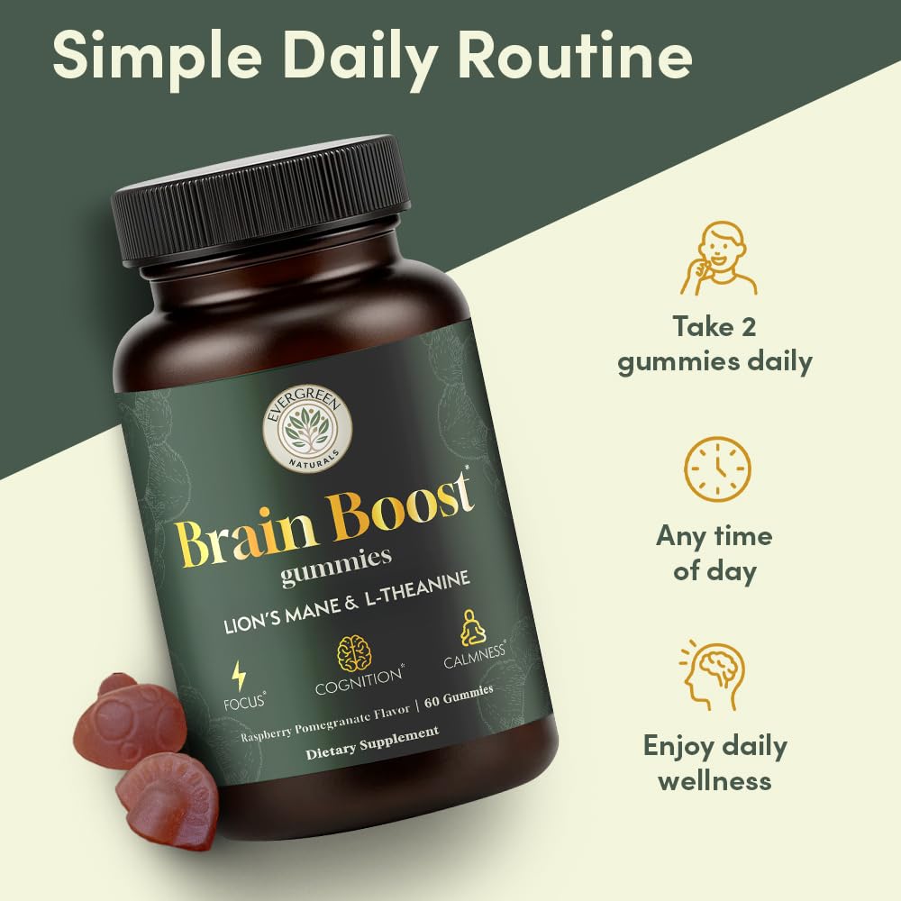 Morning routine scene with gummies implies caffeine-free energy and calm focus.