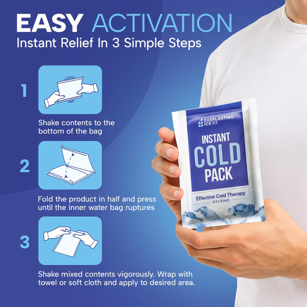 Everlasting Ice RX joint-relief ice pack eases elbow and knee discomfort during activities.