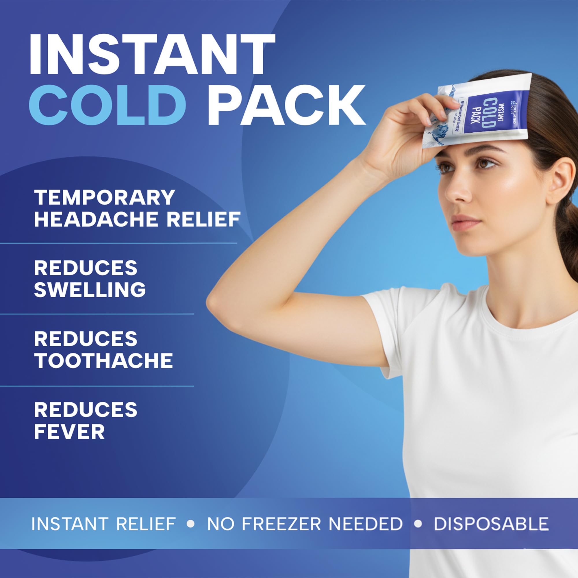 Everlasting Ice RX portable disposable cold pack ideal for on-the-spot treatment anywhere.