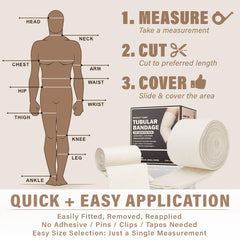 Everlit 560D multi-use compression tubular bandage for sprains and strains