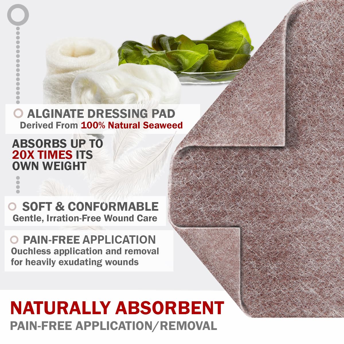 Sterile packaging keeps Everlit AG dressing safe for hospital or home care.