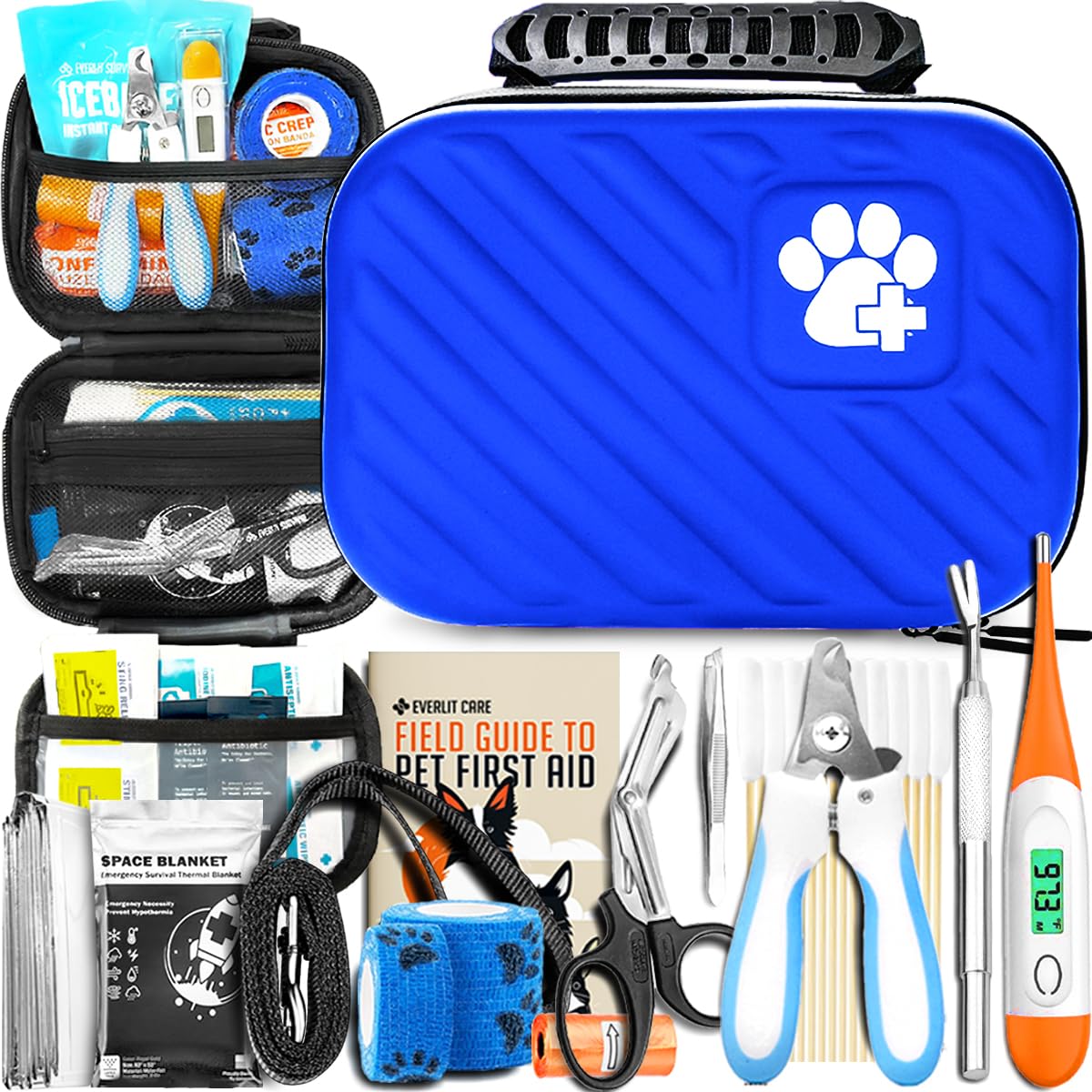 EVERLIT CARE Pet Medic First Aid Kit compact bag for travel-ready organization.
