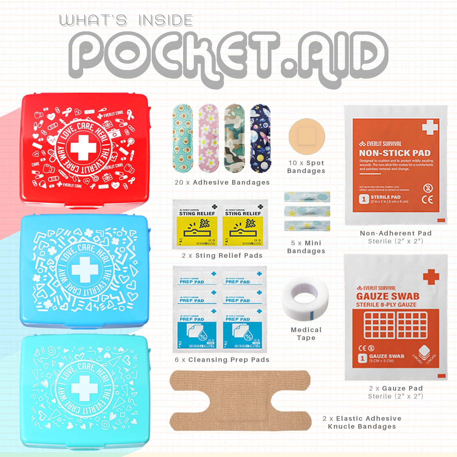 EVERLIT CARE PocketAid D-ring mount enables hands-free access during hikes