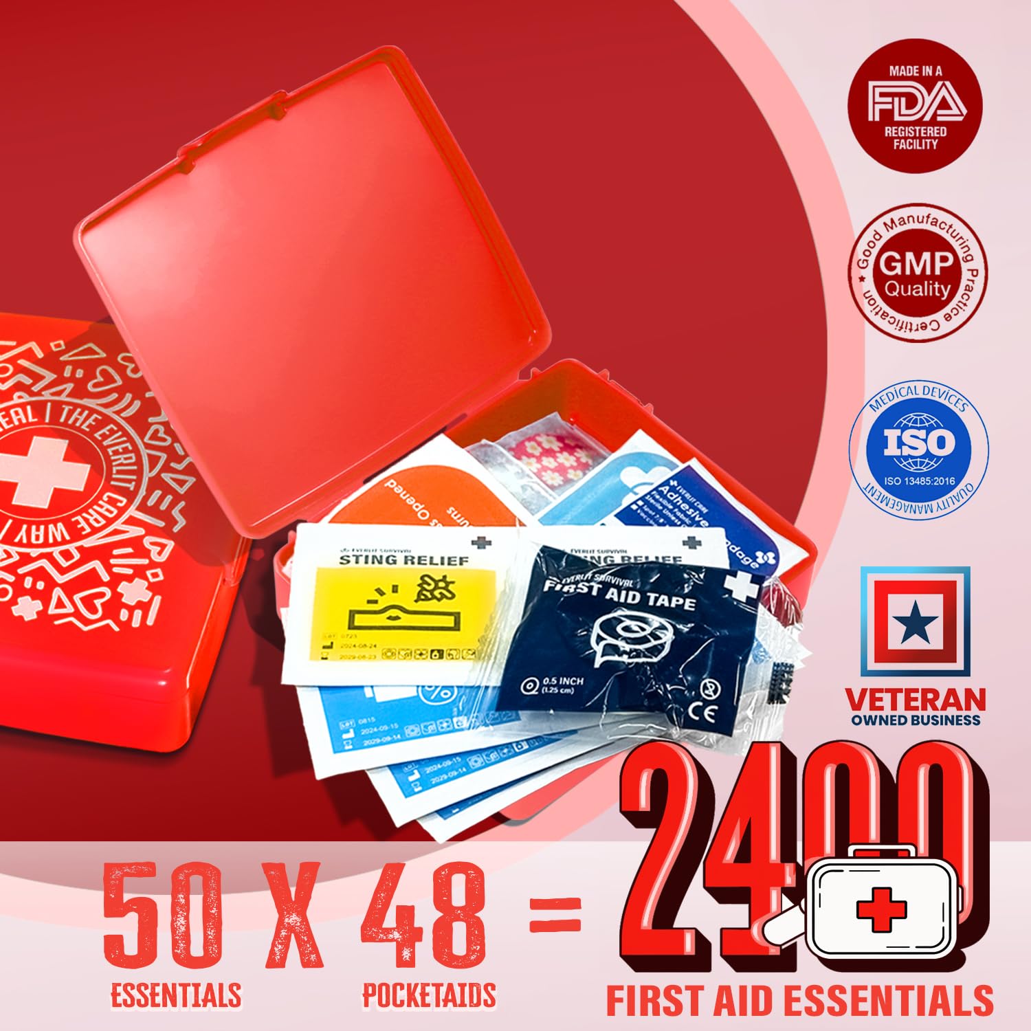 EVERLIT CARE PocketAid in vibrant colors makes first aid easy to locate
