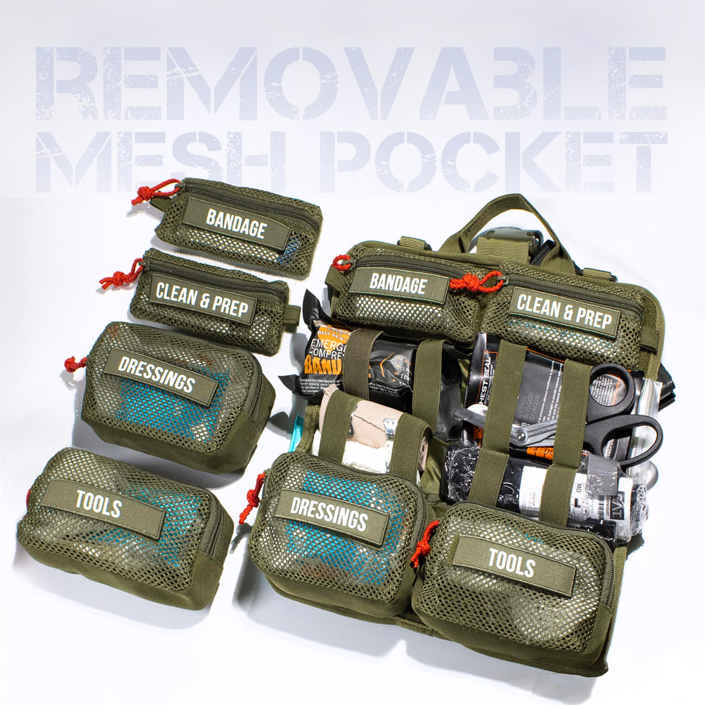 Everlit roll-up pouch organization system for easy access.