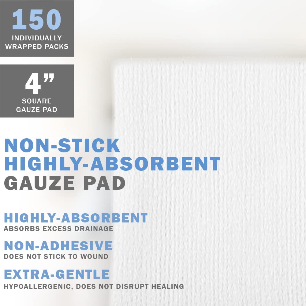 Everlit sterile 4x4 gauze pad, individually wrapped for clean, ready-to-use first aid.