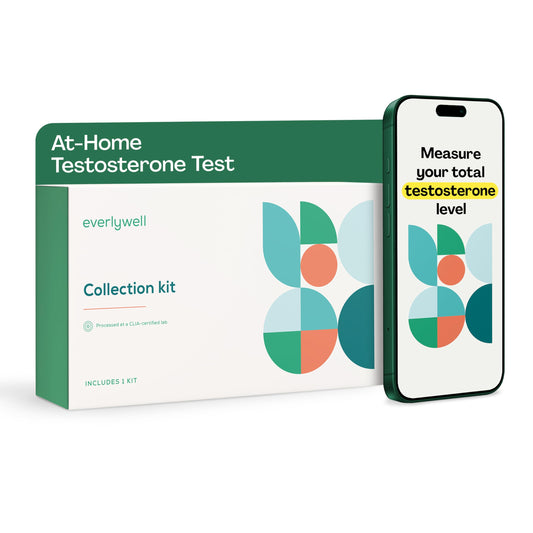 Everlywell at-home testosterone kit packaging for easy setup and use