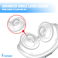 Everness Airfit P10 large pillows deliver gentle nose contact and comfort.