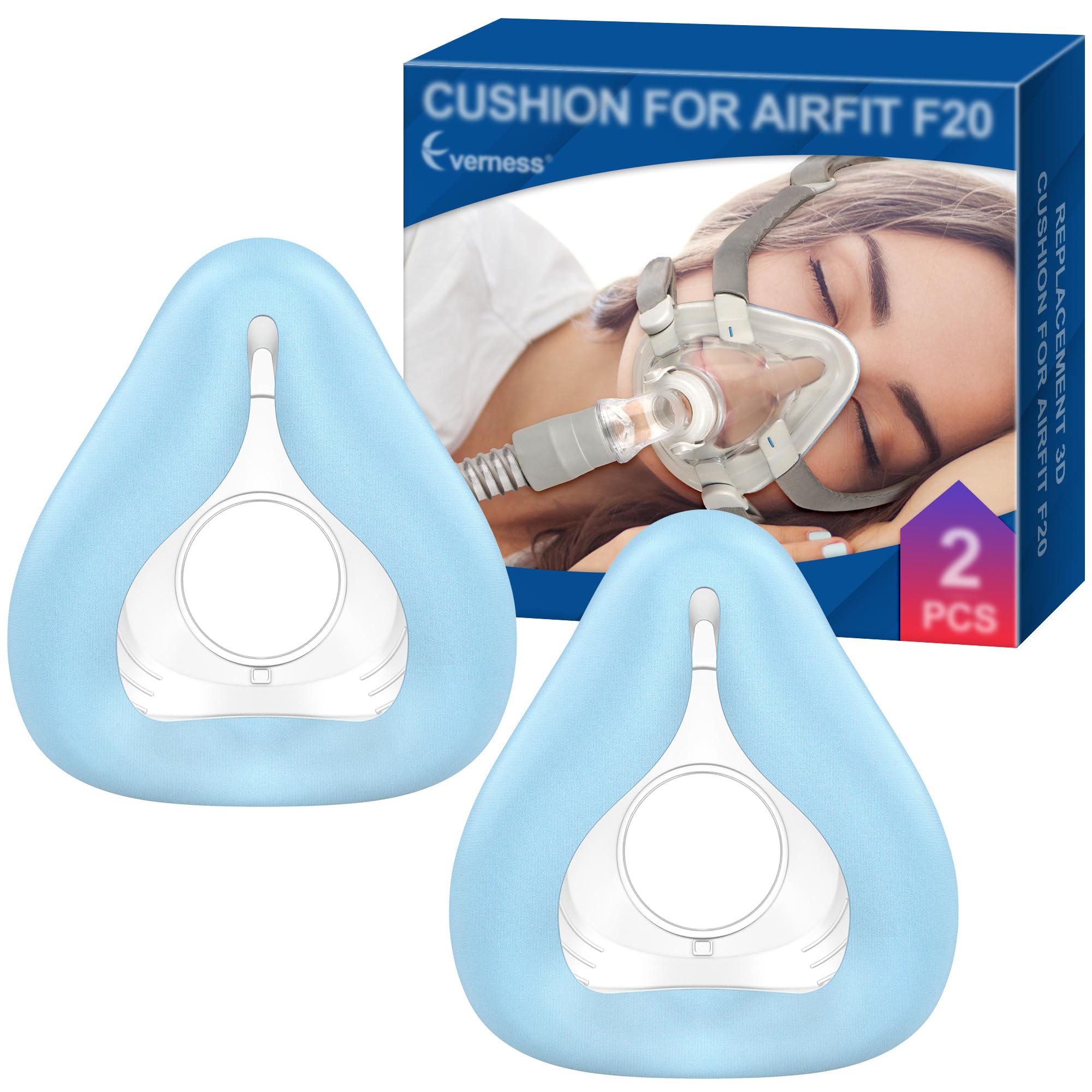 Everness CPAP F20 cushion with 3D foam core for improved seal.
