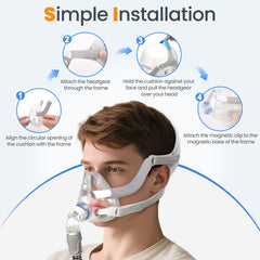 Everness easy-clean CPAP accessory simplifies routine maintenance between uses.